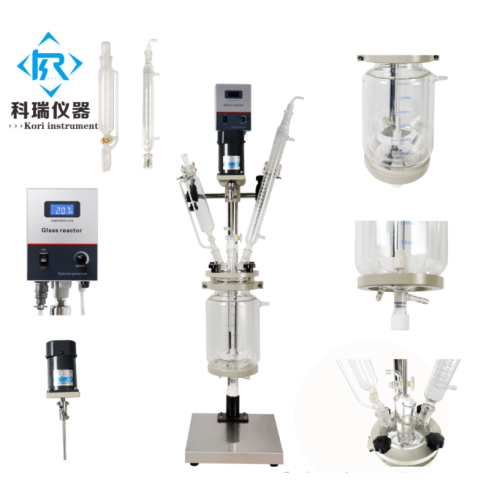 cuve de réacteur en verre chemisé SF-1L